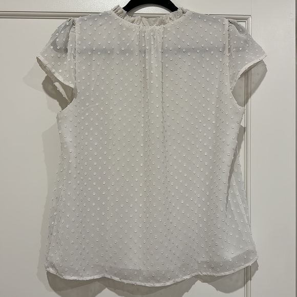 JCrew short sleeve blouse with ruffle and texture details - Picture 4 of 4